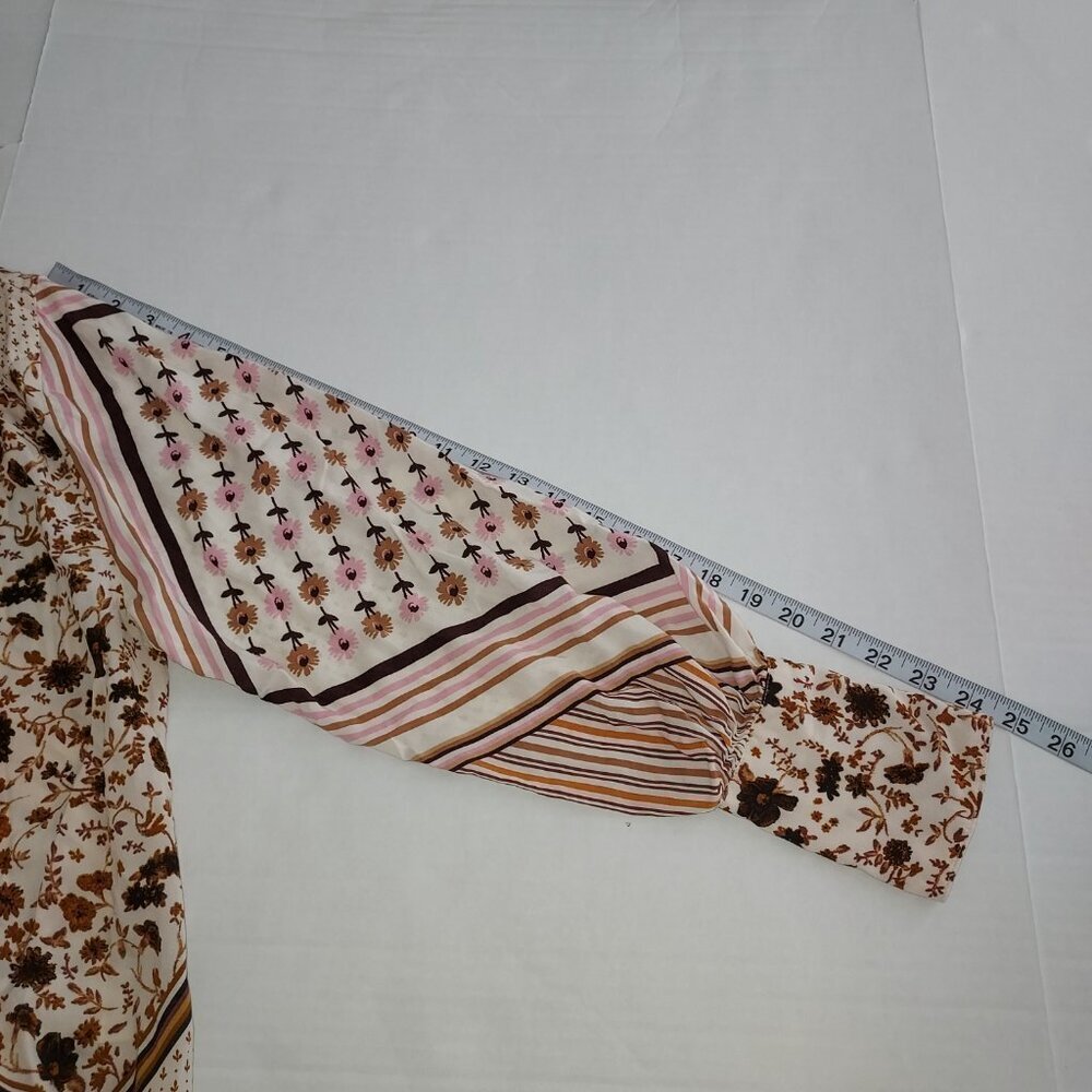 Free People Hazel Patchwork Button Down Blouse In… - image 8